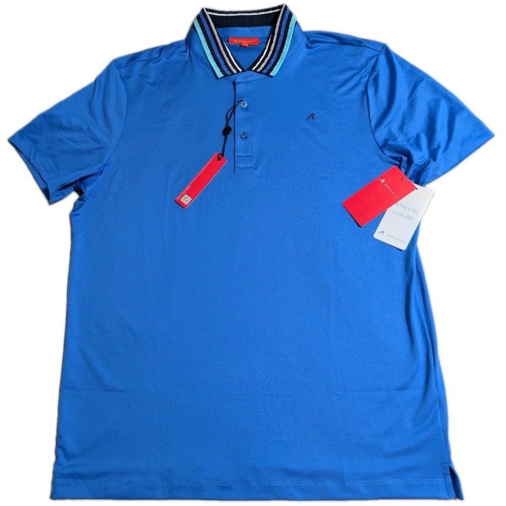 Redvanly Mael Polo Mens Large Blue PUREpoly Performance Golf Shirt NWT $110